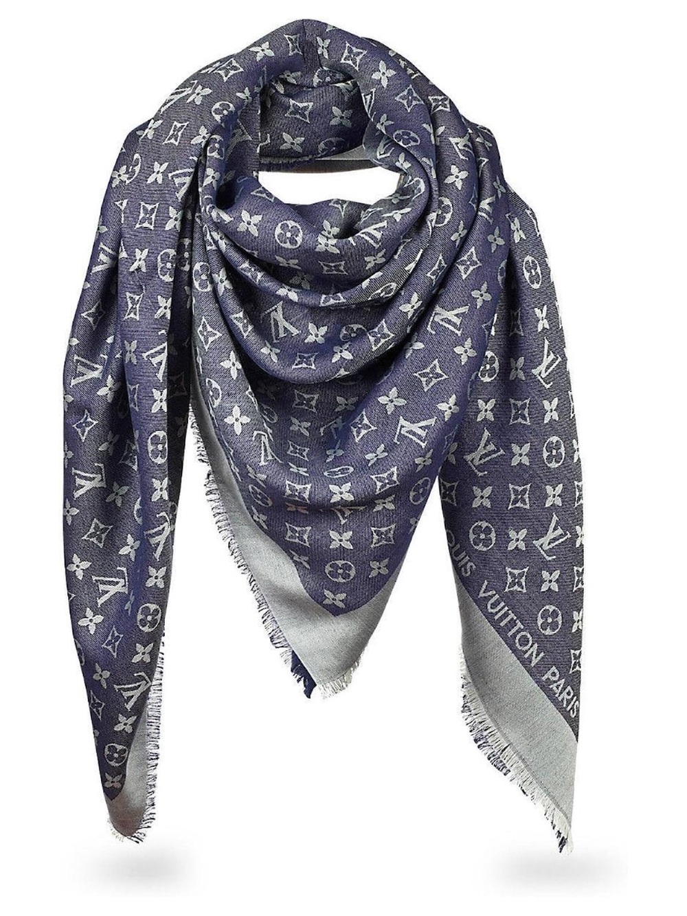 Louis Vuitton Châle monogram shine wool scarf